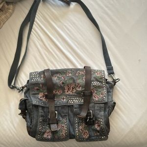 Free People Embroidered Messenger Bag RARE